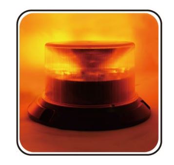 Strobe LED puissant pour pare-soleil (orange blanc bleu) - Interled